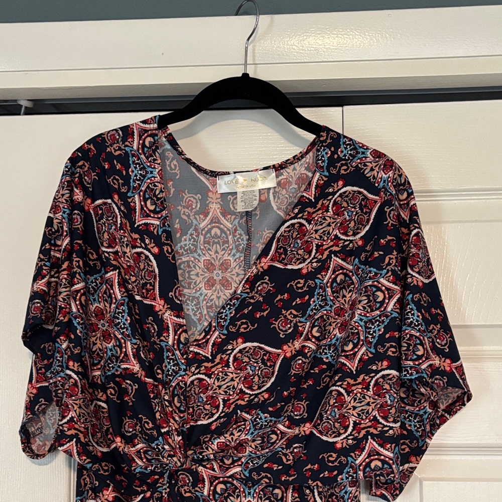 Love Kuza boho print kimono style dress